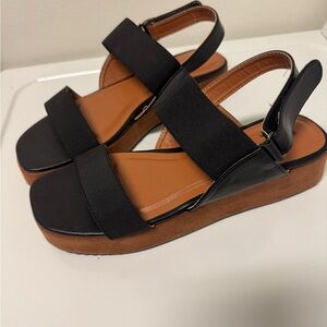 Black Platform Sandals (New)